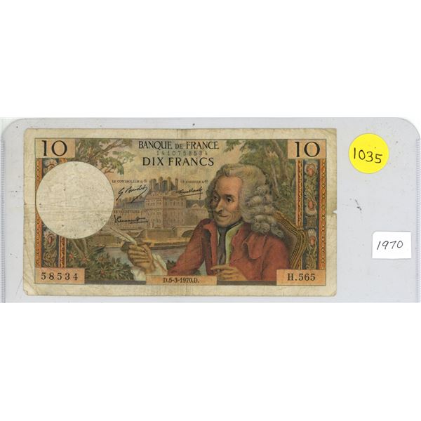 1970 France 10 Francs