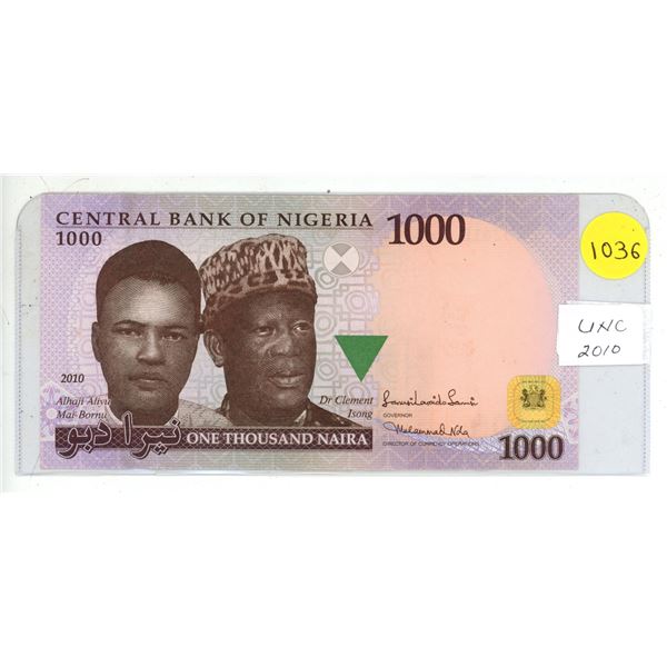 2010 Nigeria 1000 Naira