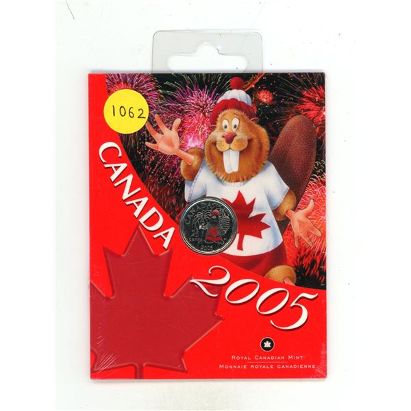 2005 Canada Colored 25¢ (Beaver)