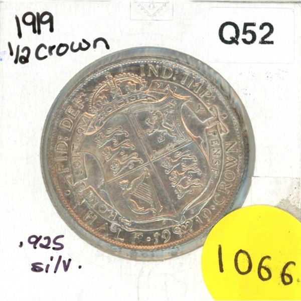 1919 Great Britain Silver Half Crown