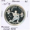 Image 2 : 1976 Samoa Silver One Dollar (Montreal Summer Olympics)