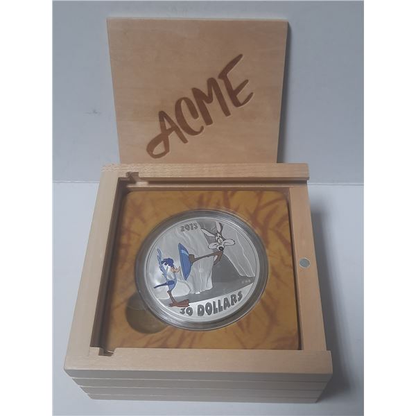 2015 Canada Fine Silver $30 Dollar Looney Tunes Coin (Fast & Furry-ous), boxed, COA