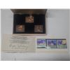 Image 3 : 1976 Canada Post 3 Olympic Water Sports Bronze Stamps with 3 Stamps, Box Set