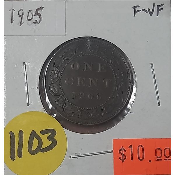 1905 Canada Large One Cent.