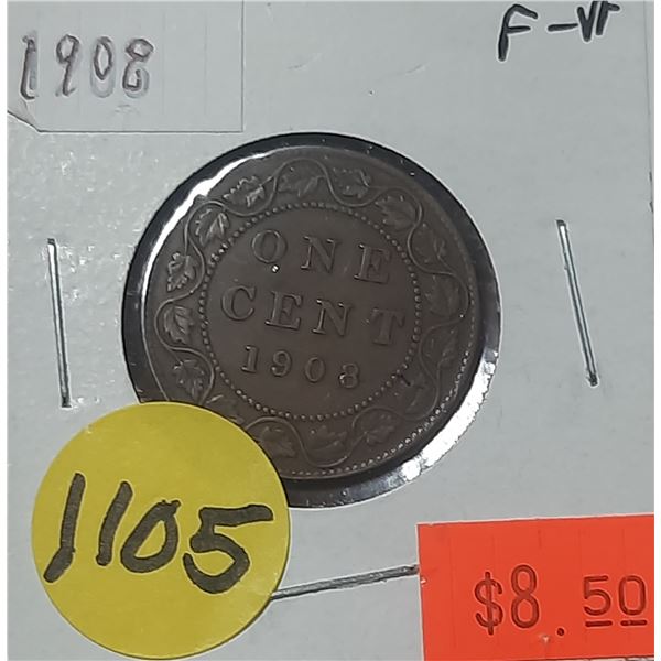 1908 Canada Large One Cent.