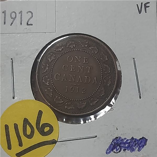 1912 Canada Large One Cent.