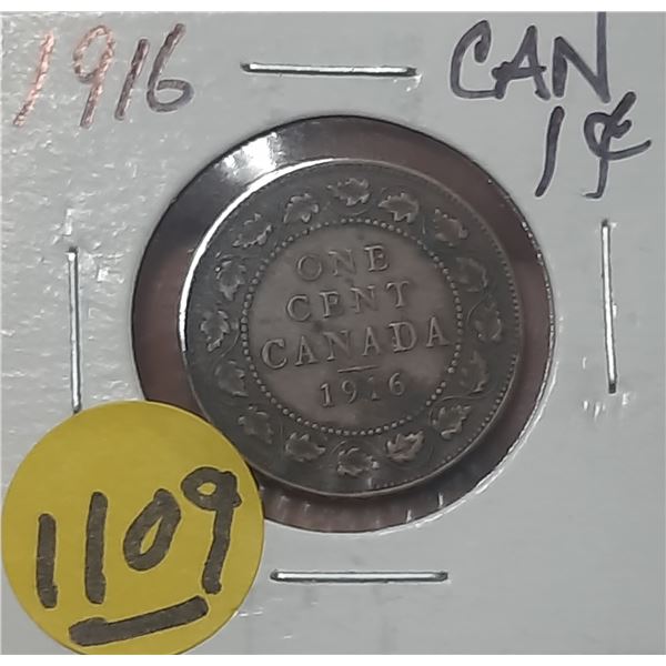 1916 Canada Large One Cent.