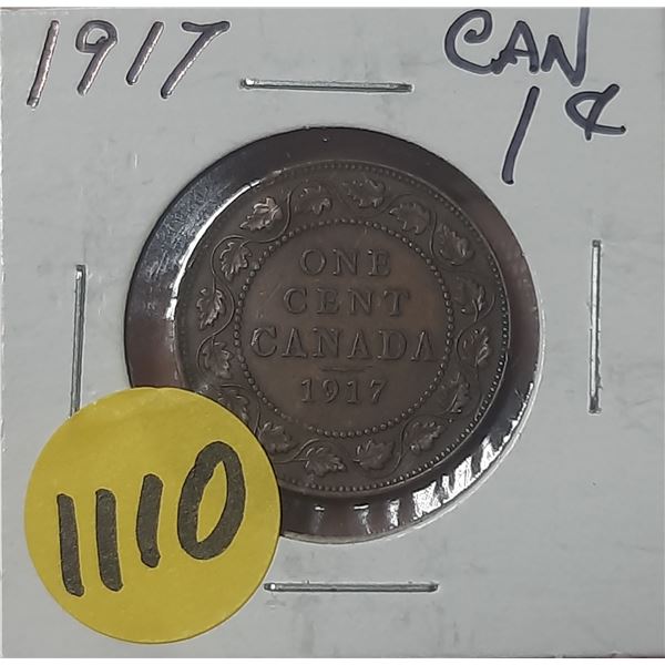 1917 Canada Large One Cent.