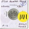 Image 1 : 1910 Canada Silver 5 Cents Coin "Pointed Holly Leaves"