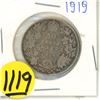 Image 1 : 1919 Canada Silver 50 Cents Coin.
