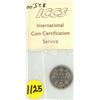 Image 1 : 1874-H Canada Silver 25 Cents Coin - Graded.