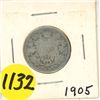 Image 1 : 1905 Canada Silver 25 Cents Coin.