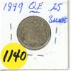 Image 1 : 1899 Canada Silver 25 Cents Coin.