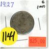 Image 1 : 1927 Canada Silver 25 Cents Coin.