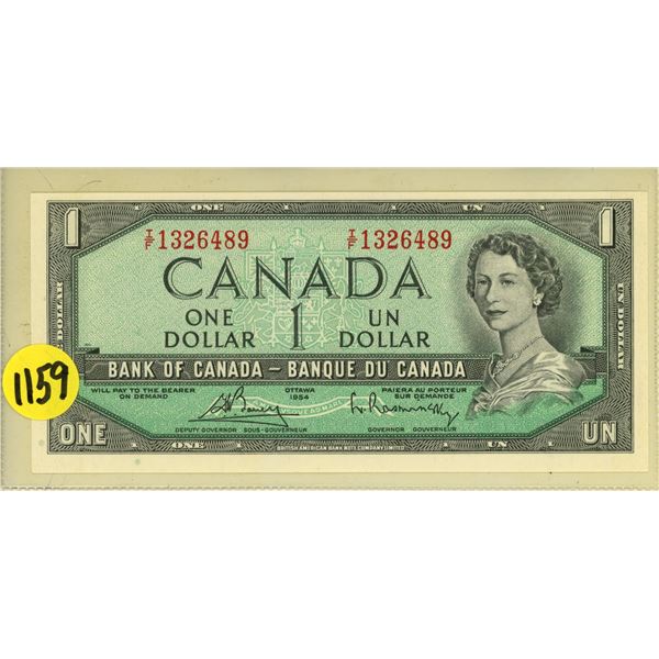 1954 Canada One Dollar.