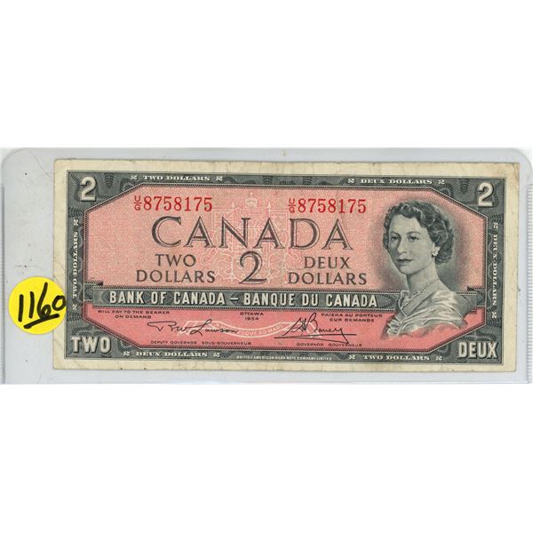 1954 Canada Two Dollar.