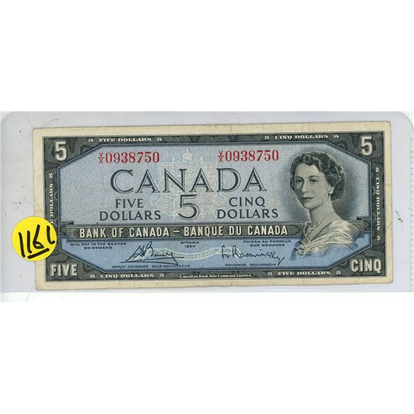 1954 Canada Five Dollar.