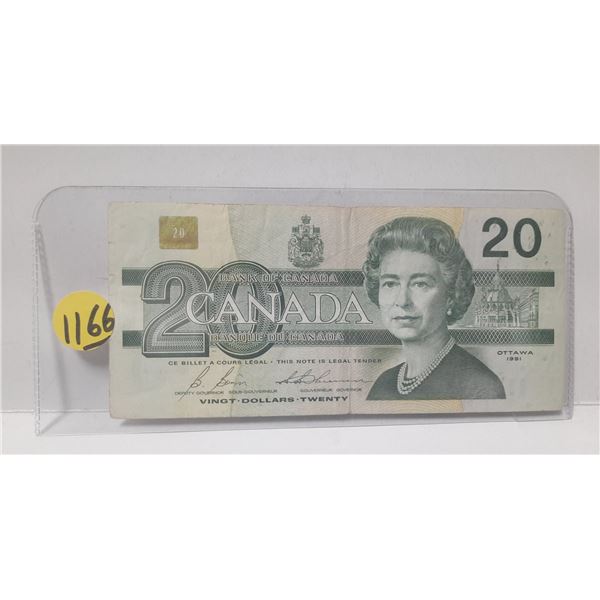1991 Canada Twenty Dollar.