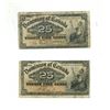 Image 1 : (2) 1900 Dominion of Canada 25 Cents Shinplaster.