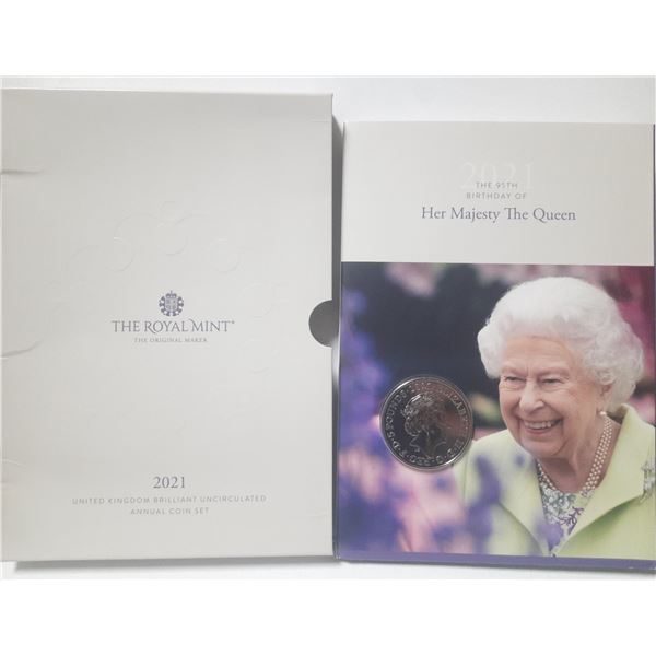2021 Royal Mint U.K. Coin Collection (8) Coin and (5) Other Coins In Jacket Case.