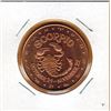 Image 1 : 1 OUNCE COPPER -   .999 FINE - ZODIAC - SCORPIO