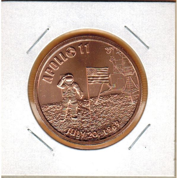 1 OUNCE COPPER -  .999 FINE - APOLLO 11