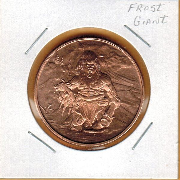 1 OUNCE COPPER -  .999 FINE - NORSE MYTHOLOGY - FROST GIANT