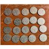 Image 1 : Lot of 20 Canadian nickels from 1920s.