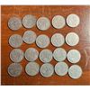 Image 1 : Lot of 20 Canadian nickels from 1930s.