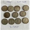 Image 1 : Lot of 11 Canadian Silver dimes from 1955 - 1957.