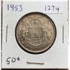 Image 1 : 1953 Canadian Silver 50 cent coin.