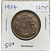 Image 1 : 1954 Canadian Silver 50 cent coin.