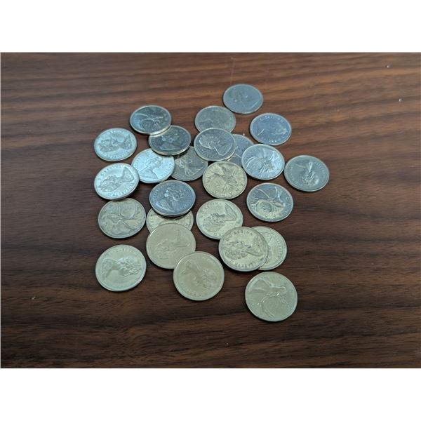 Lot of Misc. Canadian Quarters (1977, 1979 and etc.)