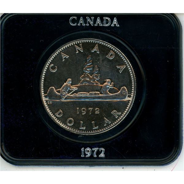 1972 Specimen Voyageur Nickel Dollar Housed in Original Royal Canadian Mint Case