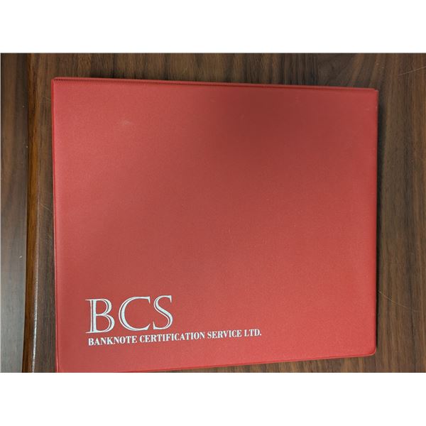 Empty Uni Safe Album BCS Bank Note For Bills
