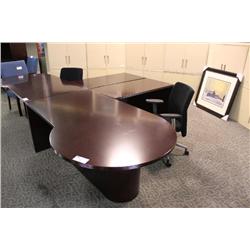 Mahogany P-top Executive Desk