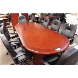 Mahogany 10' Inlayed Boardroom Table