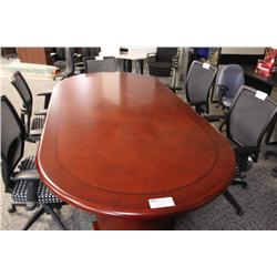 Mahogany 8' Inlayed Boardroom Table