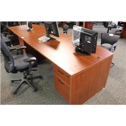 Cherry Bowfront Executive Desk