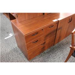 Cherry Multi Drw. Combo File Cabinet