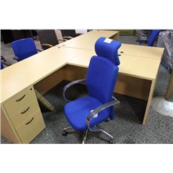 Blue Hiback Ergonomic Task Chair
