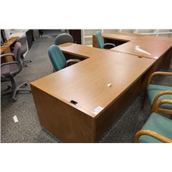 Oak Executive L-shape Desk