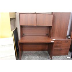 Mahogany Sales Desk With Hutch