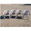 Image 1 : (4) Outside Patio Chairs W/ Seat Cushions (good Condition)