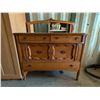 Image 1 : Wood Dresser w/ Mirror Attached  (great Condition) (48"x49"x18.5")