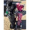 Image 1 : Golf clubs with bags and caddy- Cambell clubs