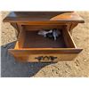 Image 3 : Vintage Wood Night Stand Table w/ 2 Drawers (good Condition) 26"x14"x18"