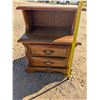 Image 6 : Vintage Wood Night Stand Table w/ 2 Drawers (good Condition) 26"x14"x18"