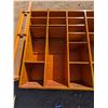 Image 4 : Wood Storage Shelf w/ Extra Wood Decor (good Condition) (50"x60"x12.5")