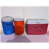 Image 1 : Rubber Maid Cooler w/ (2) Rubber Maid Water jugs (Fine Condition)